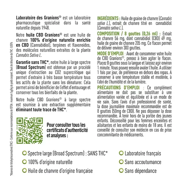 Óleo CBD Granions 20% 10ml