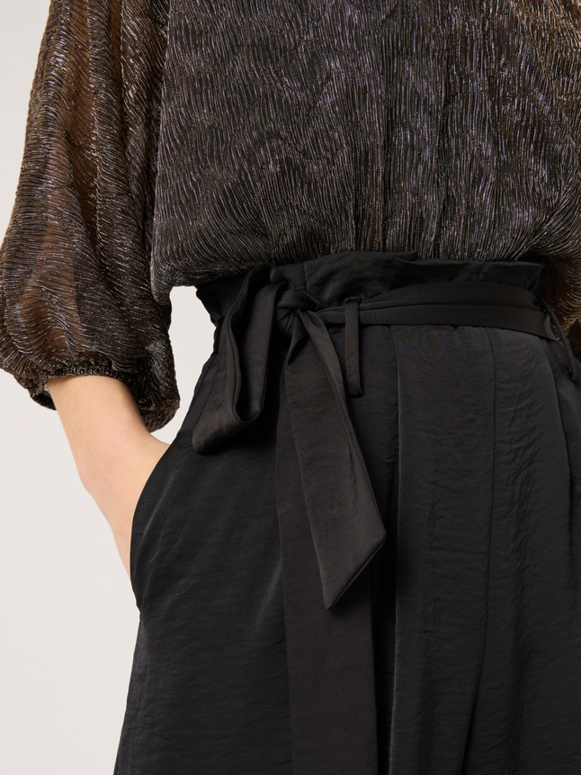 Combinaison pantalon bimatière haut métallisé