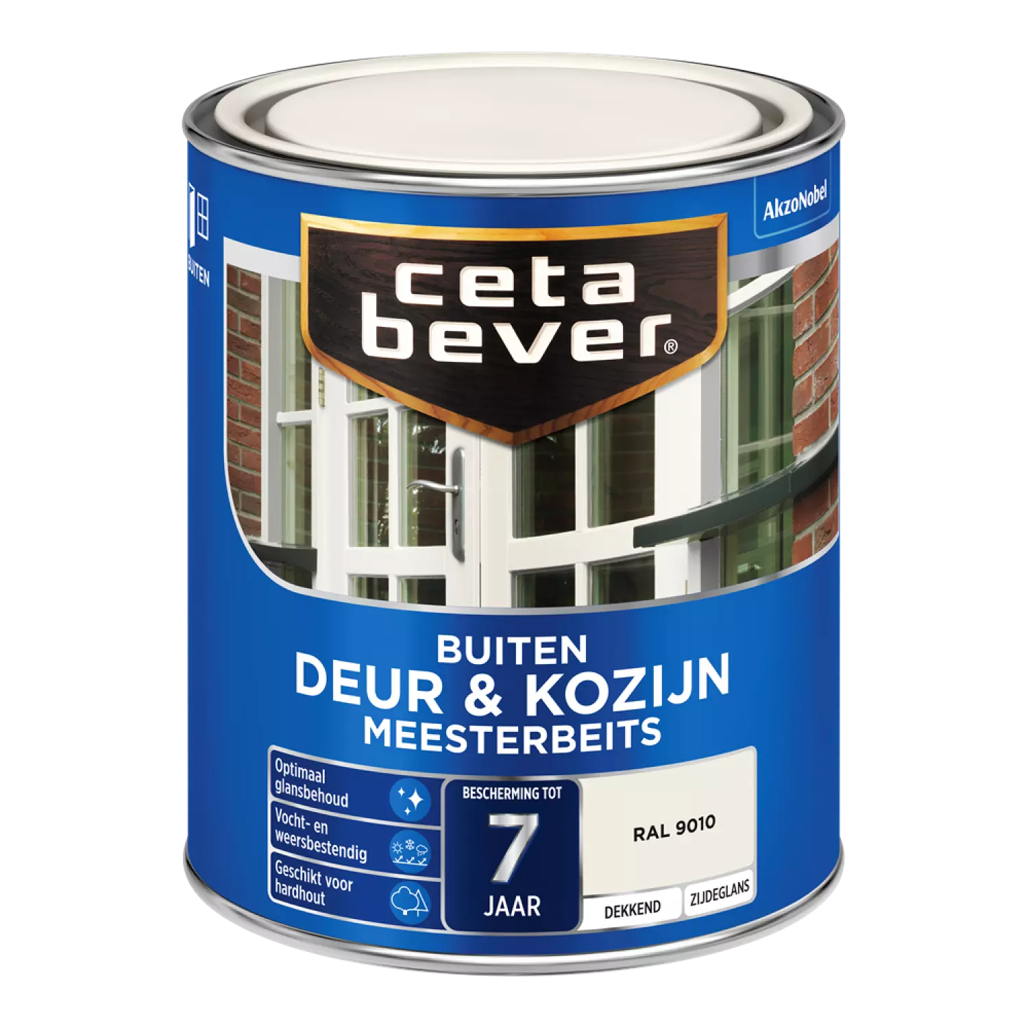 Cetabever Dekkende Meesterbeits Lichte Kleur - Zuiver wit RAL 9010 - 750ml