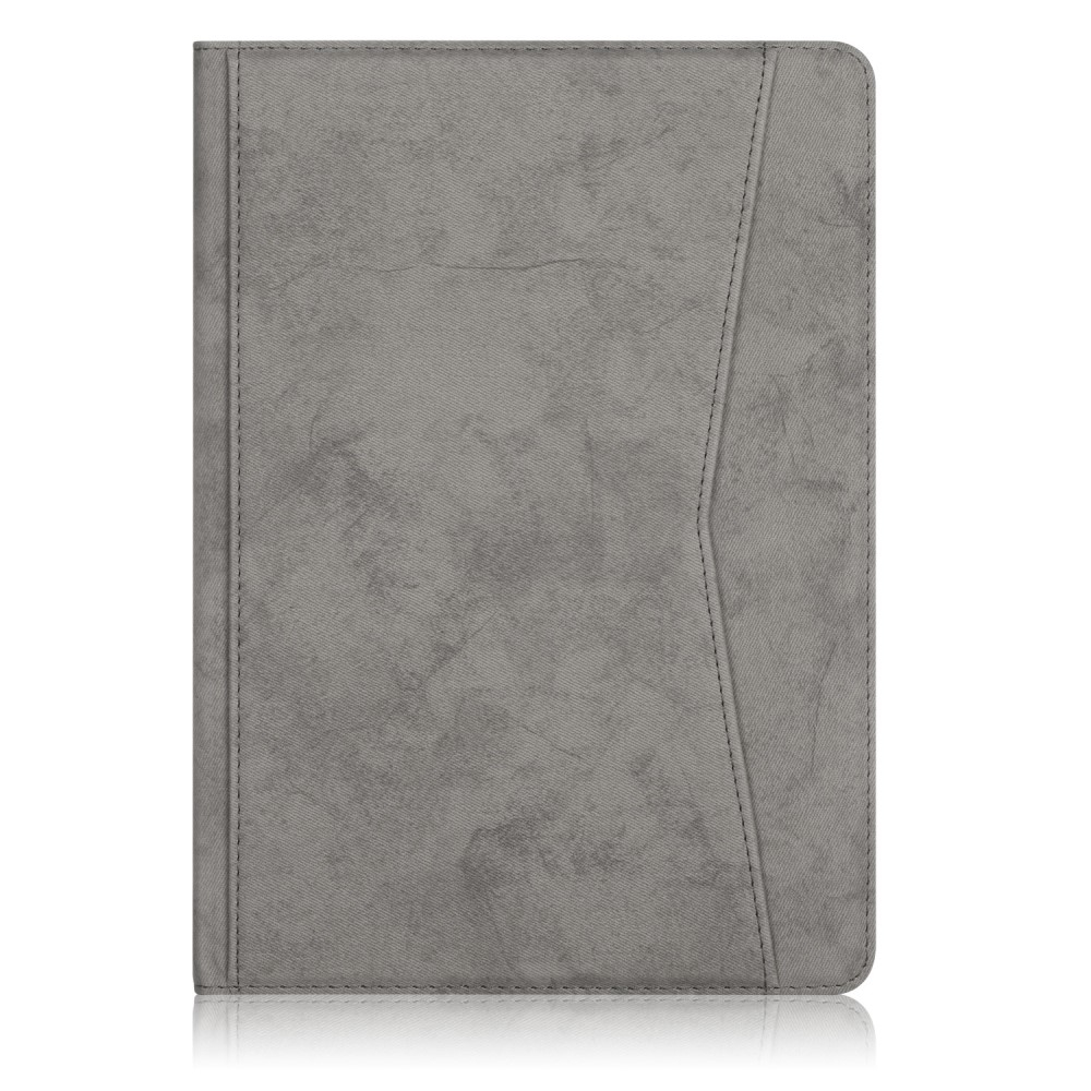 Samsung Galaxy Tab S8  Plus / Tab S7  Plus / Tab S7 FE 5G Vintage Leder Tasche Smart Case Hülle S-Pen Halterung - Grau