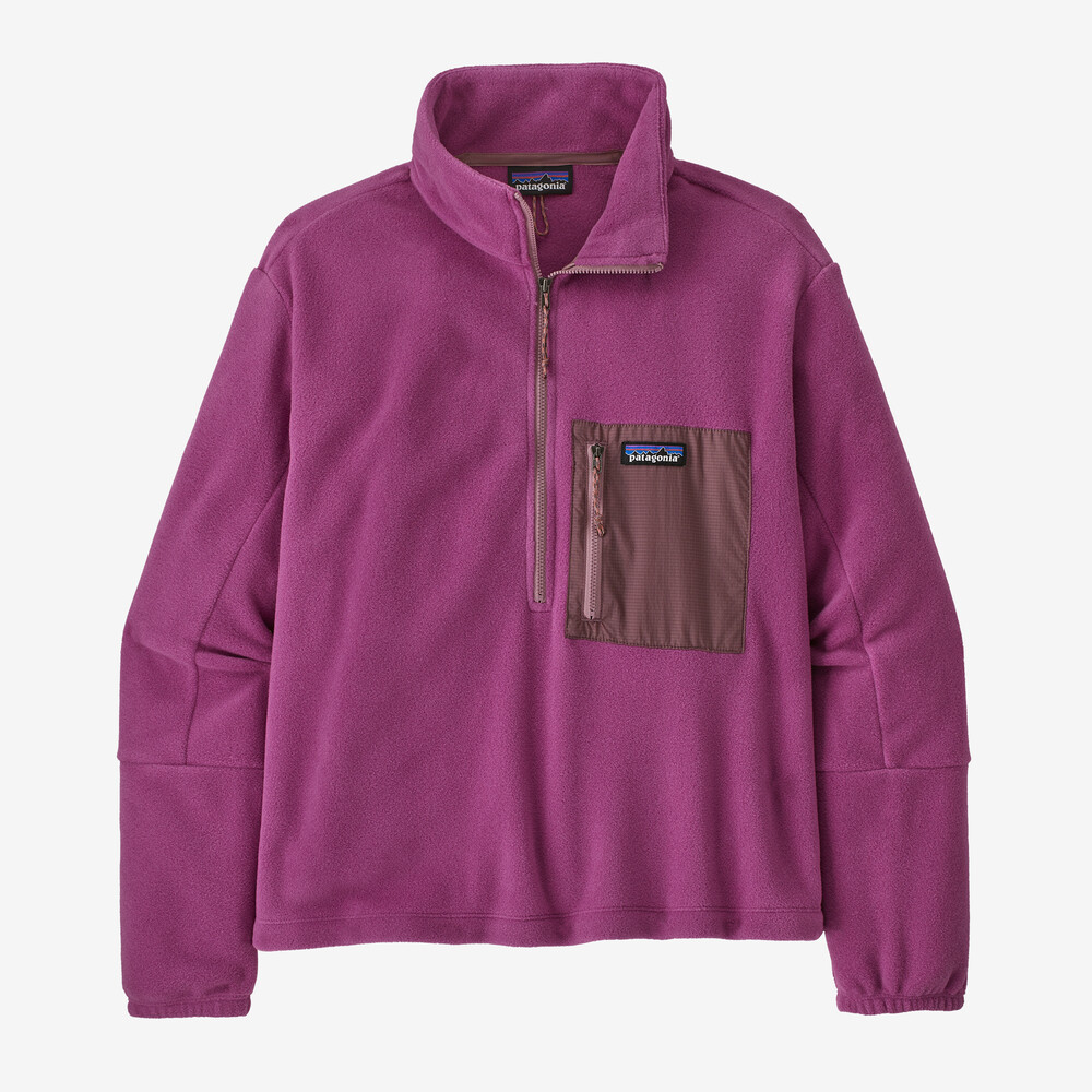 Damen-Fleecepullover von Microdini mit halbem Reißverschluss