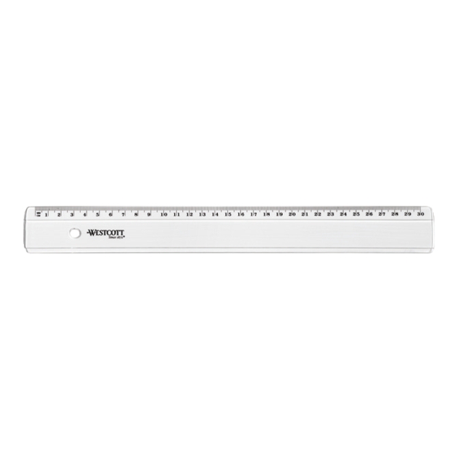 Liniaal M+R 4116 basic kunststof 300mm transparant