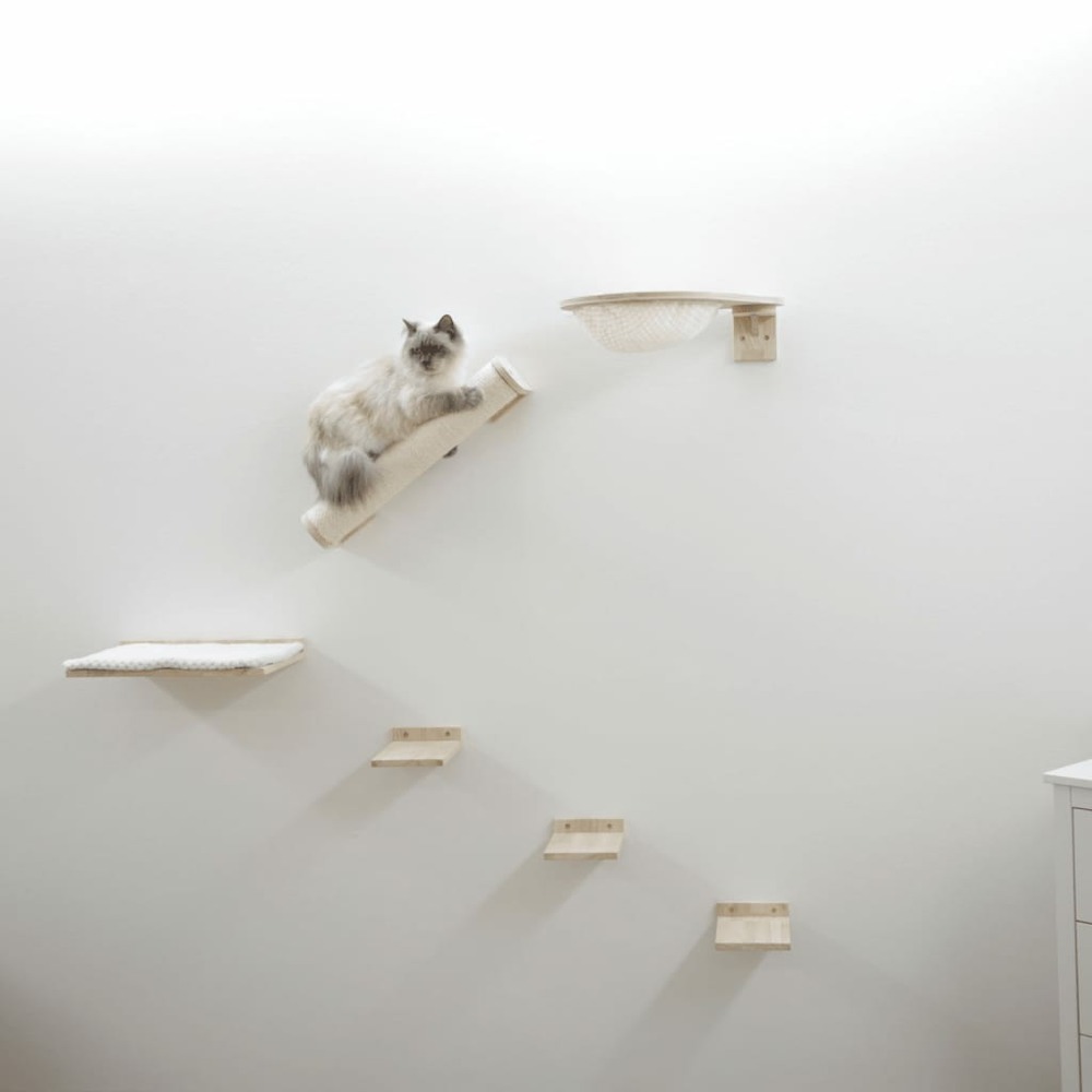 Mur d'escalade pour chats rocky 52x17x37 cm naturel et blanc