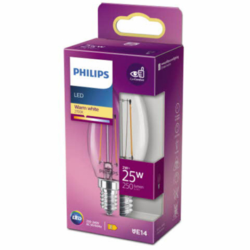 Philips LED kaars E14 25W filament helder niet dimbaar
