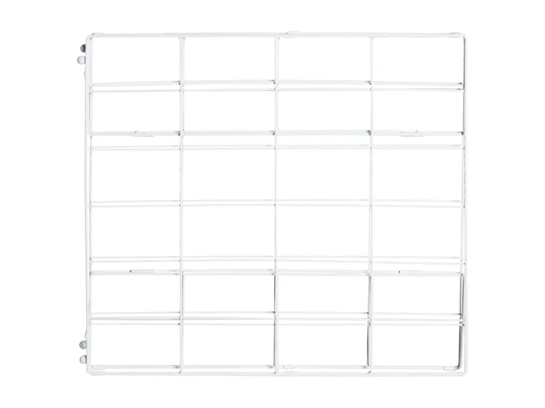 Panier en métal avec couvercle en bambou blanc MIRISSA