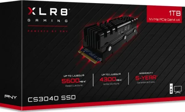 PNY XLR8 CS3040 - SSD - 1 TB - intern - M.2 2280 - PCIe 4.0 x4 (NVMe)