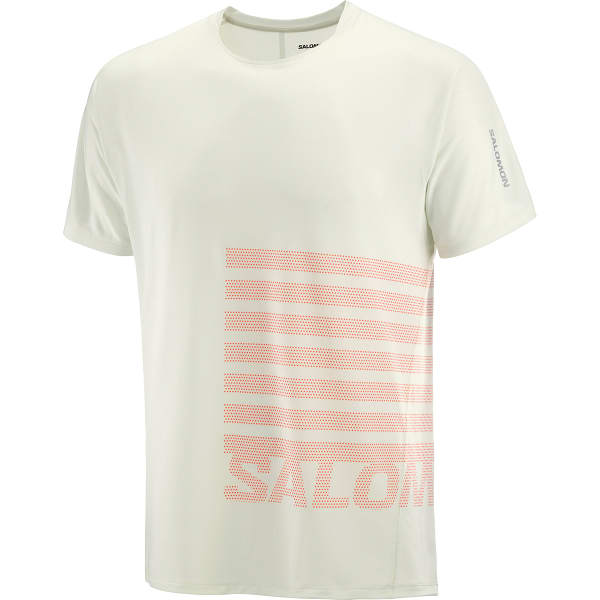 T-shirt trail SALOMON SENSE AERO SS TEE GFX M ICICLE/NEON FLAME