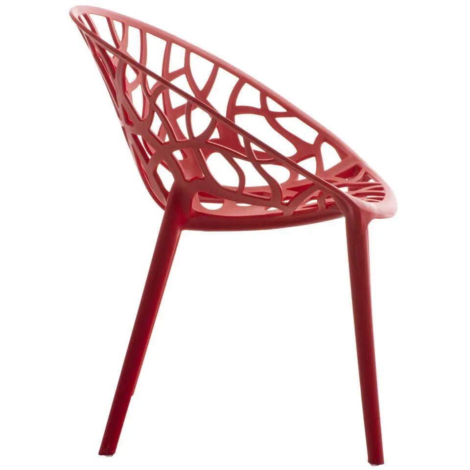 CLP Set van 2 Tuinstoel Hope Kunststof - rood