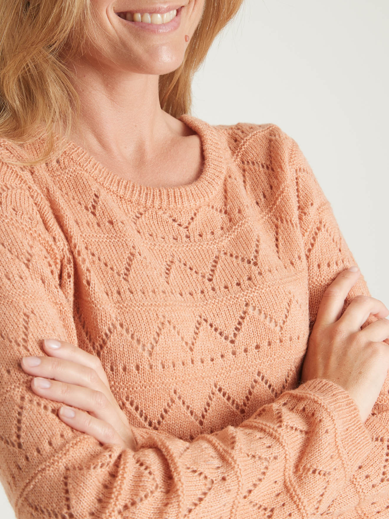 Pull fantaisie avec laine et alpaga
