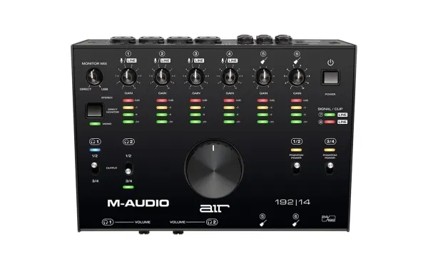 M-AUDIO AIR 192|14, Desktop, Sort, Metal, Strøm, USB, 24-bit/192kHz