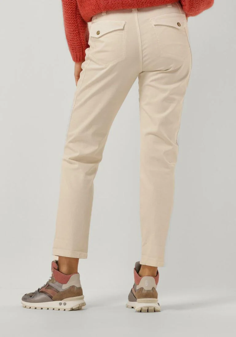 SUMMUM witte summum slim fit jeans tapered pants peachy stretch twill mix
