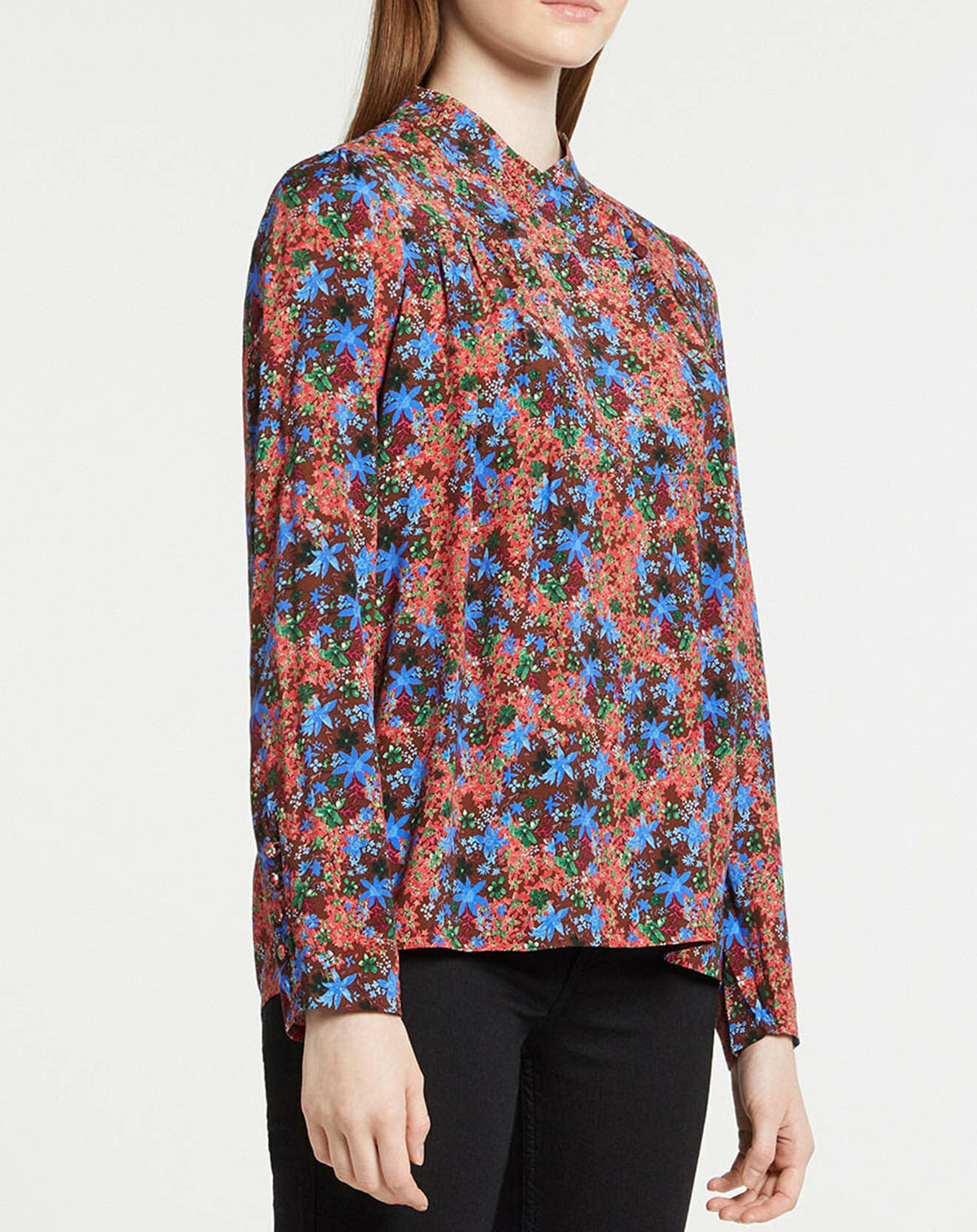 Suncoo Blouse Livia imprimée marron/bleu