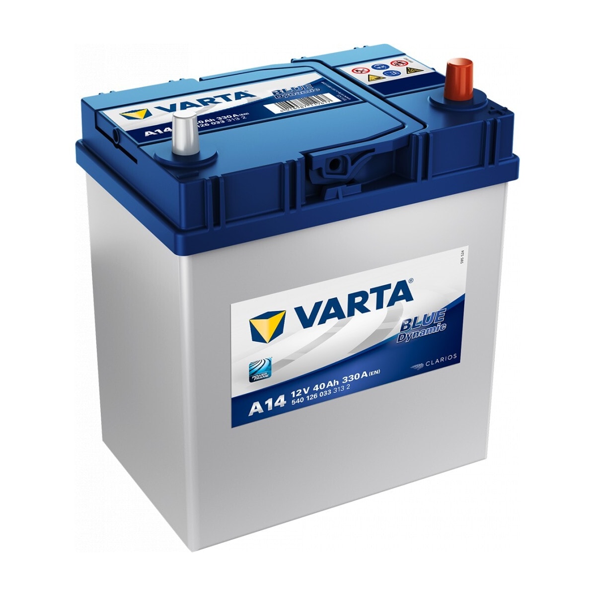 VARTA Blue Dynamic Batteri 12V 40AH 330CCA (187x127x200/227mm) +høyre A14