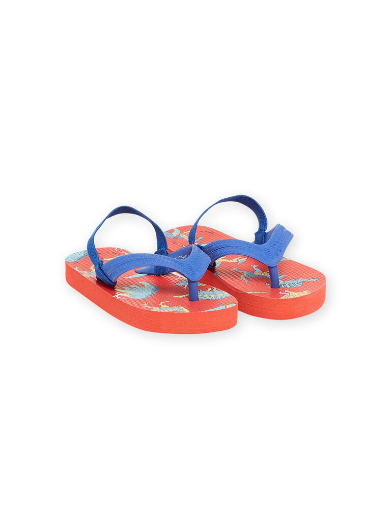 Tongs de plage bleu et rouge garçon