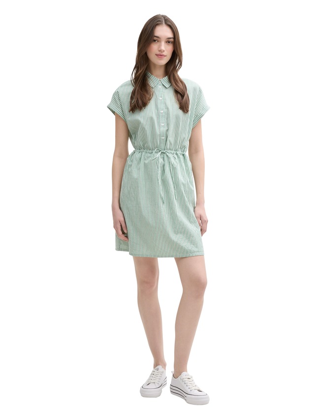 TOM TAILOR Denim Hemdblusenkleid Sommerkleid im Streifendessin