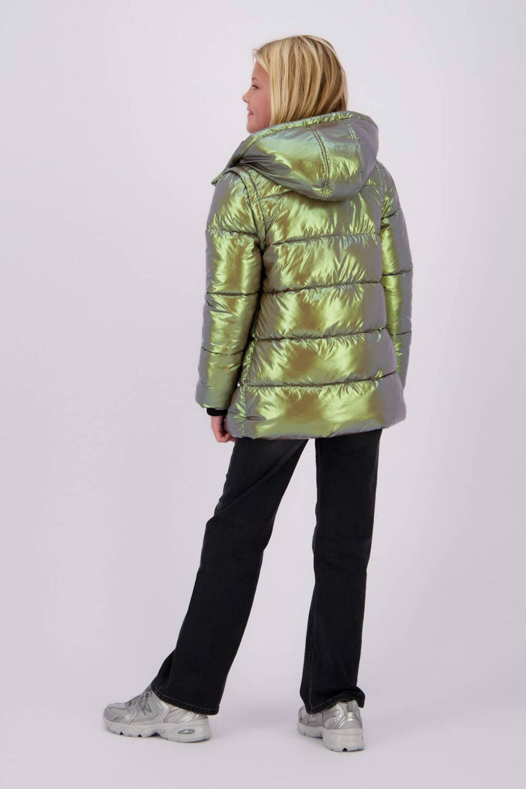 Vingino gewatteerde winterjas Telissa groen metallic