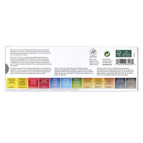 WINSOR & NEWTON™ Professional WATER COLOUR™ BLACK BOX, 12-teiliges Aquarellset