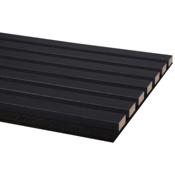 Lattenwand Decowall Acoustic lava eiken 260x30cm,2 stuks (1.56m2)