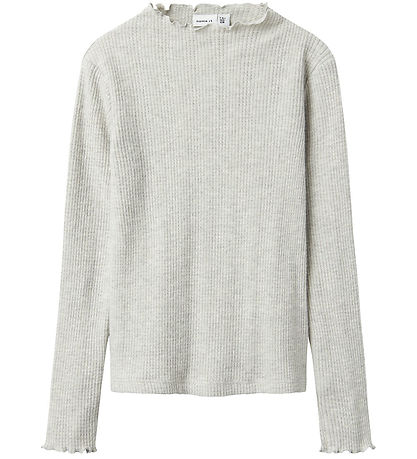 Name It Bluse - NkfTulpu - Grau Meliert