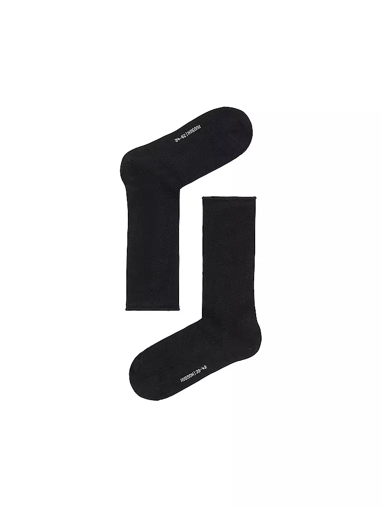 HUDSON Socken RELAX FINE black schwarz