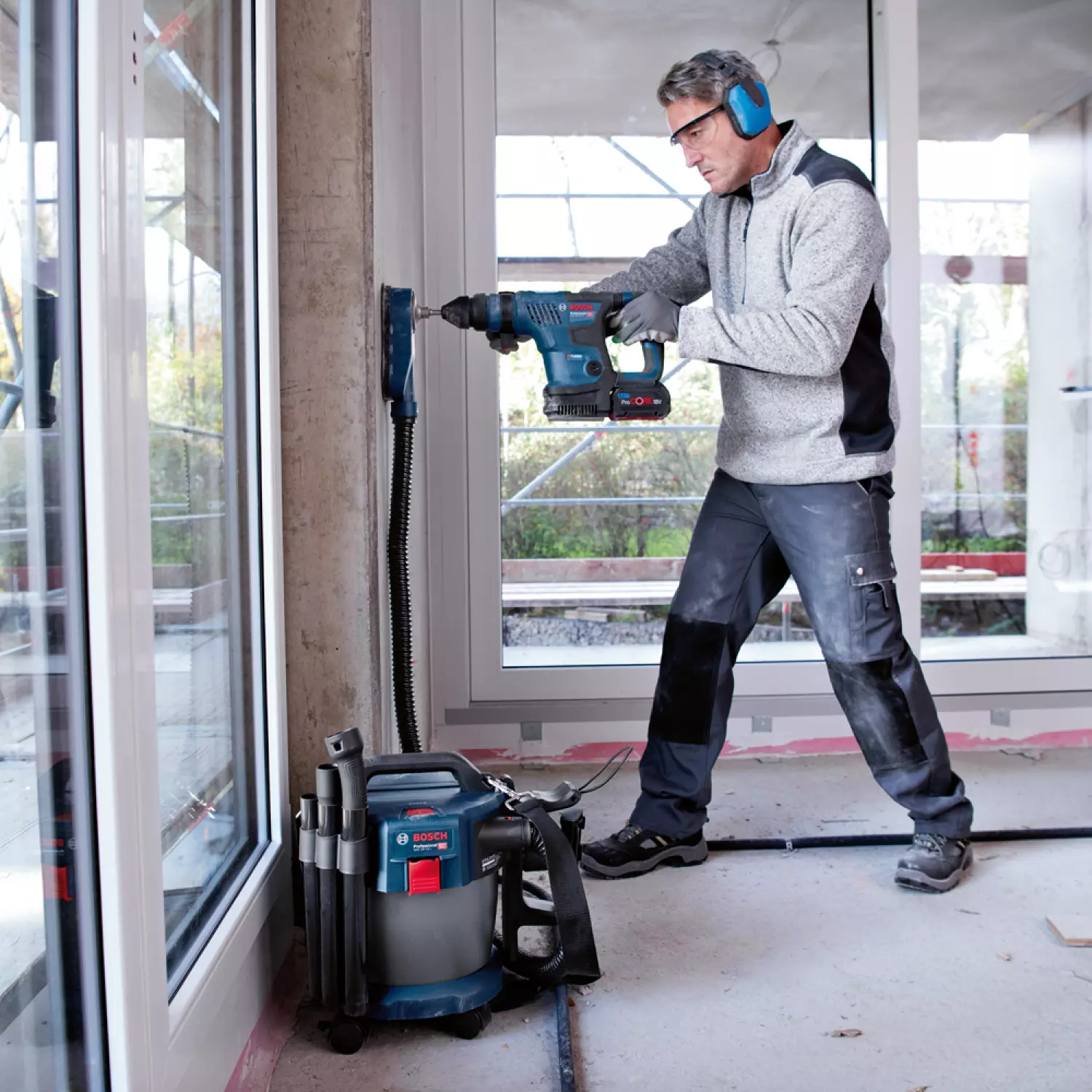 Bosch GBH 18V-34 CF 18V Li-Ion accu BiTurbo SDS-Plus boorhamer set (2x 5,5Ah) in koffer - 5,8J - koolborstelloos