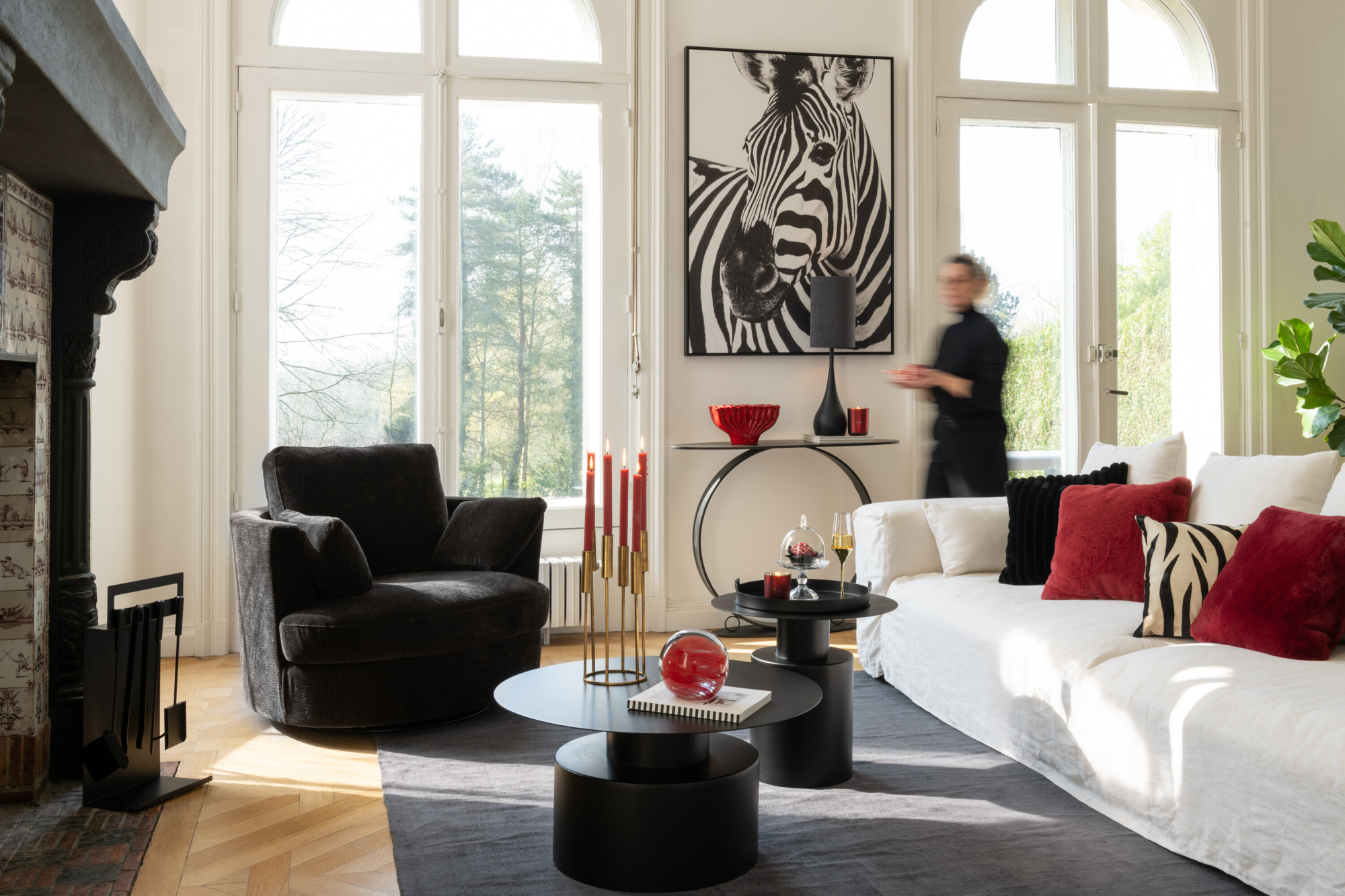 Fauteuil 360º donkerbruin