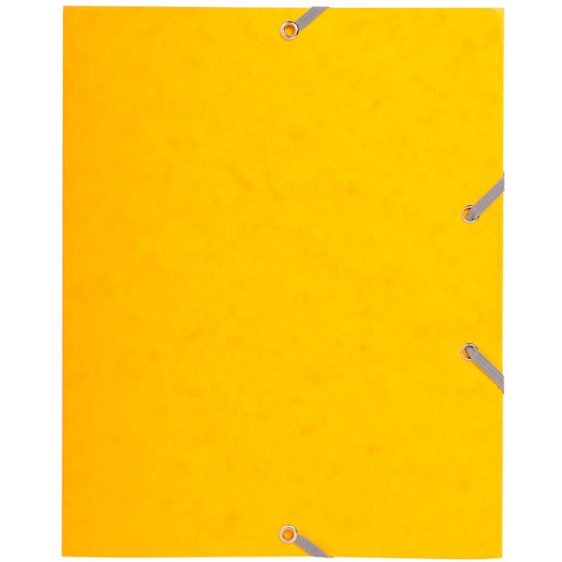 Chemise à élastique 3 rabats carte lustrée 400 gm² - format scolaire 17 x 22 cm