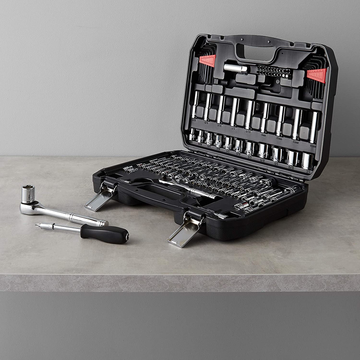 Basics Mechanic Tool Kit and Socket Set With Case - Set of 123