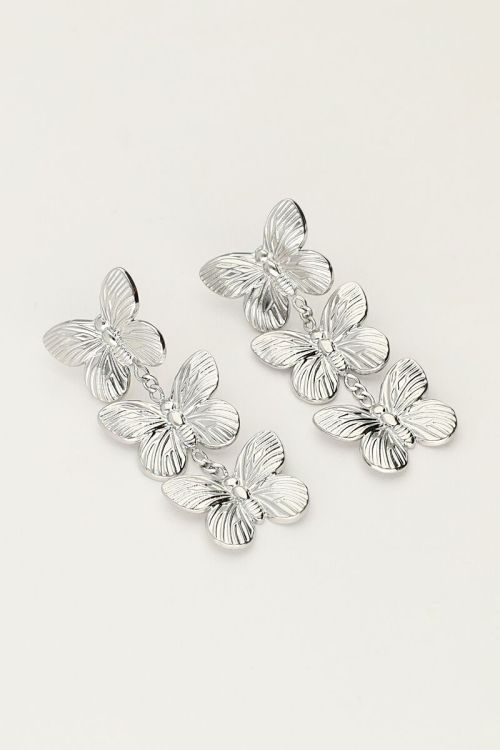 Oorhangers met 3 vlinders