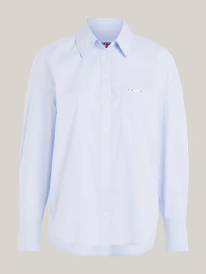 Camisa oversized com bolsos aplicados
