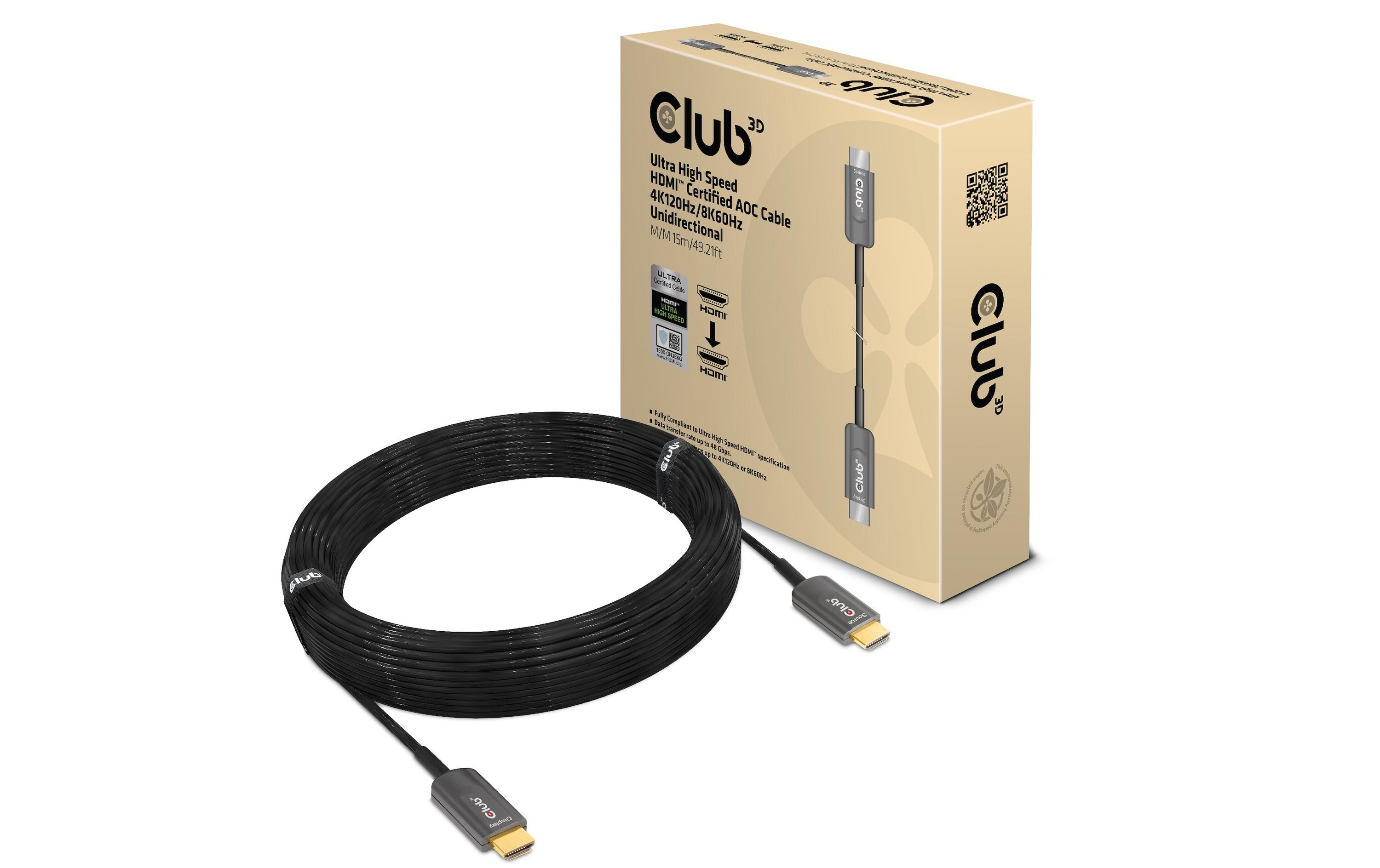 Optisches Kabel CAC-1377 4K120Hz/8K 60Hz HDMI - HDMI, 15 m<br>Aktives optisches Ultra-High-Speed HDMI-Kabel mit 15 Metern Länge