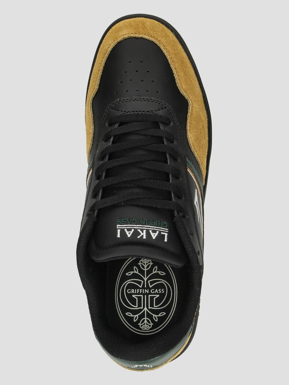 Lakai Terrace Skate Shoes black/walnut suede