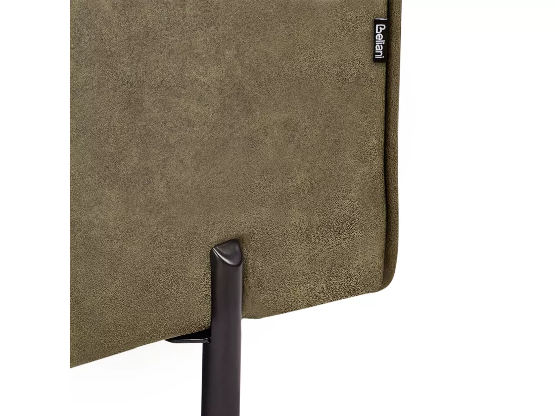 Chaise longue côté droit en cuir PU vert REBAIS
