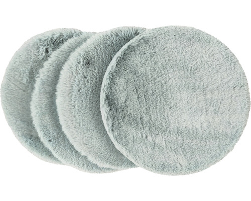 Romance zitkussen set van 4, ijsblauw, Ø 35 cm