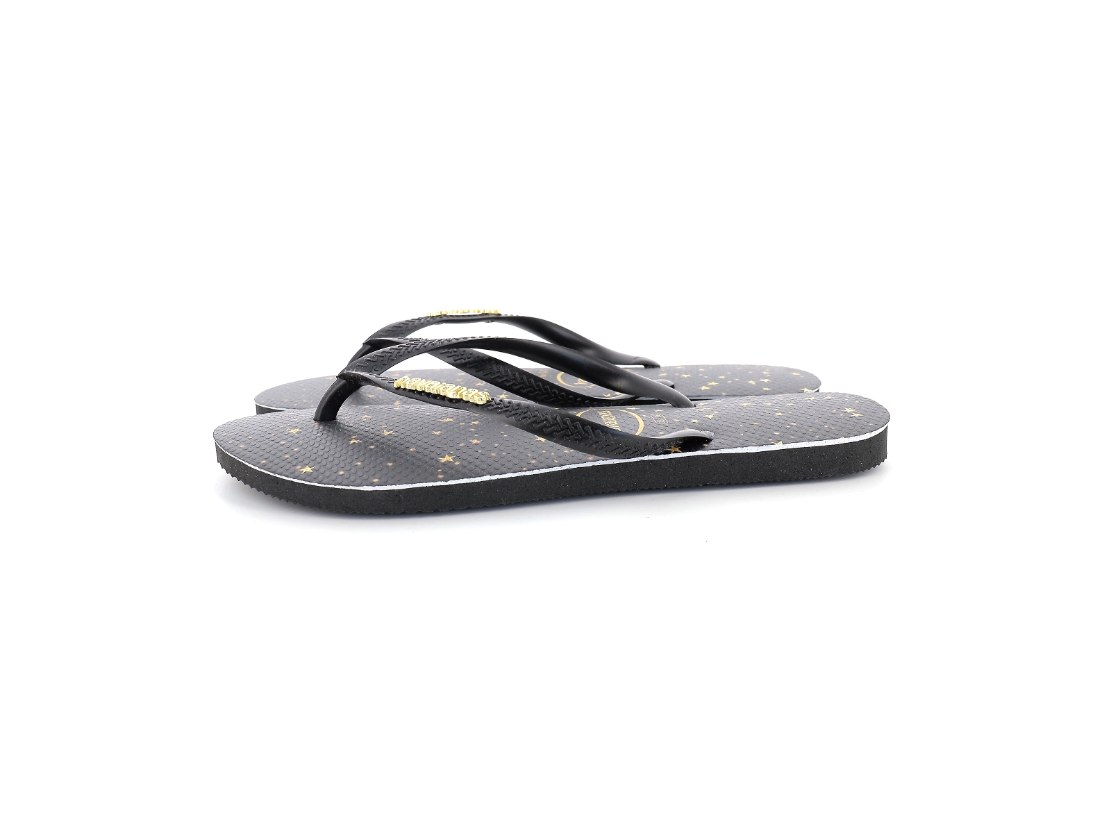 Havaianas-SLIM METAL PRINT 4141363 Plastique Noir Or