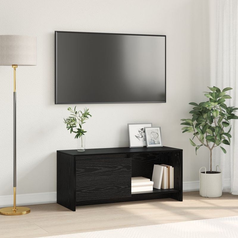 vidaXL TV-Stand - Zwart Eiken - Bewerkt Hout - Modulaire Opbergoplossing