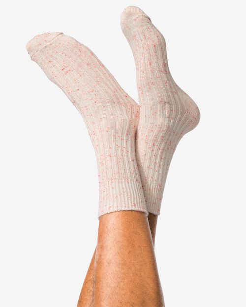 chaussettes homme nappy beige