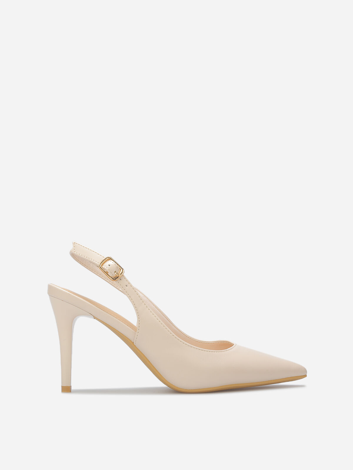 Escarpins slingback en simili- Beige