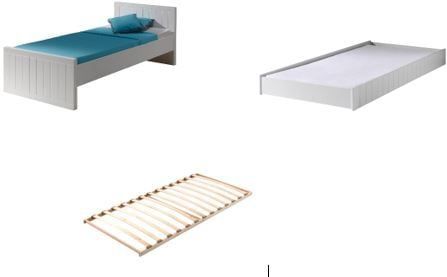 Vipack - Kinderbed Robin inclusief lattenbodem en bedladex200 - Wit