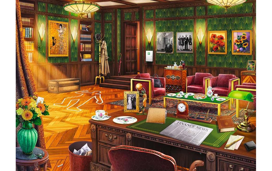 Puzzle X Crime: Ein mörderischer GeburtstagPuzzle-Krimispiel für 1 bis 4 Spieler