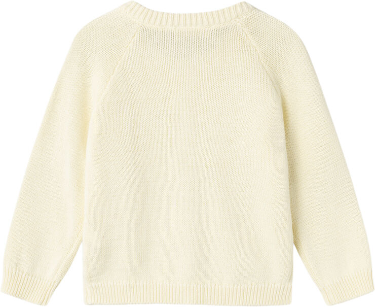 Lil' Atelier NMFKAJA LS KNIT CARD LIL Lemon icing
