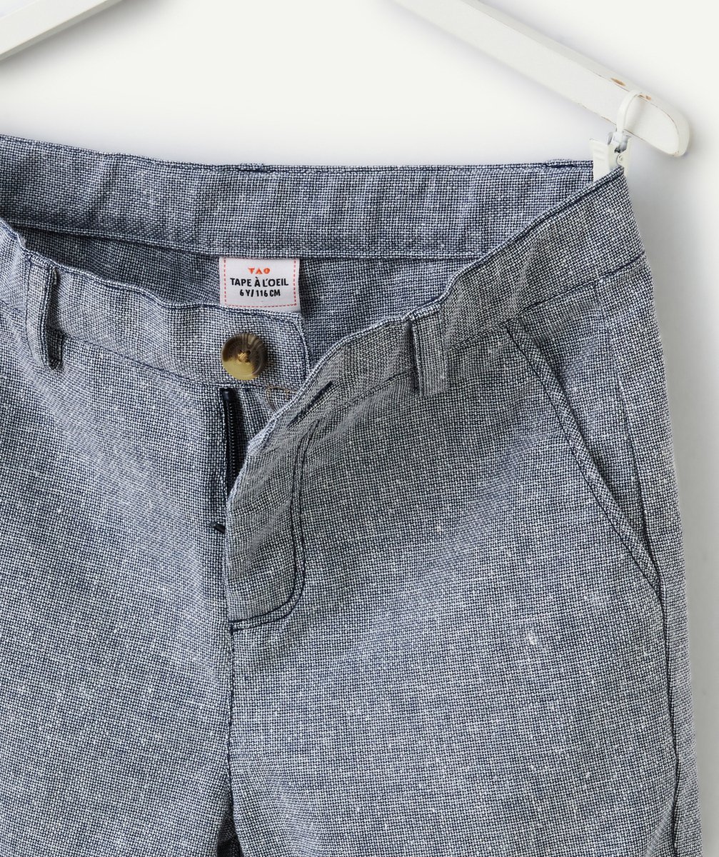 bermuda chino garçon gris bleu