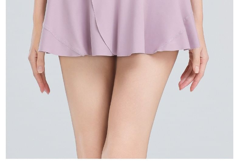 Claduodoe - Effen mini-sportskort met hoge taille