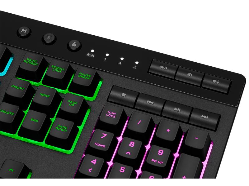 Corsair Gaming-Tastatur K55 RGB PRO iCUE RGB-Keyboard mit leisen Tasten