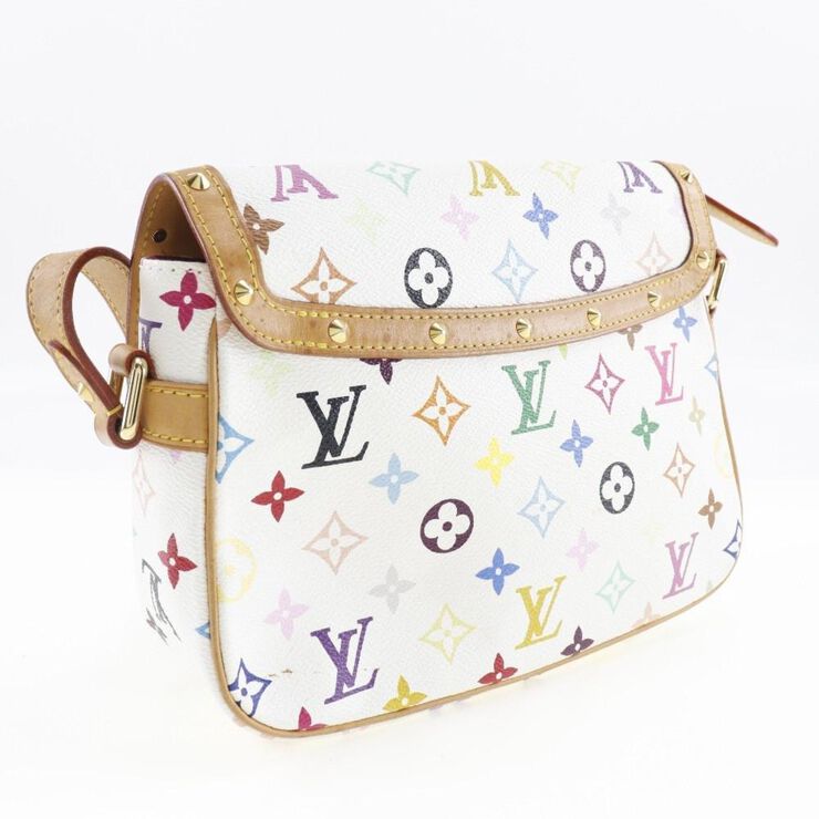 Louis Vuitton Vintage Louis Vuitton Sologne White