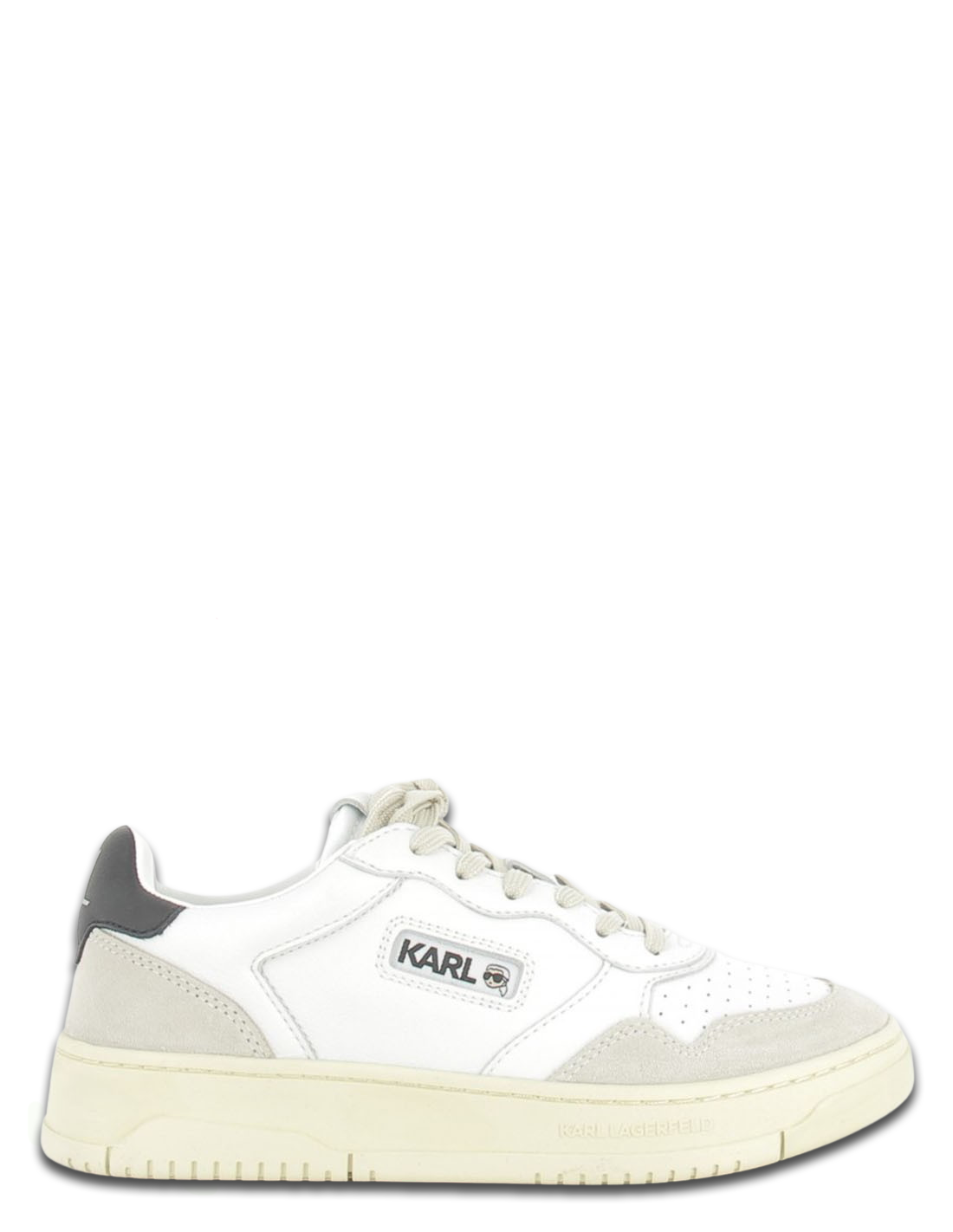 karl lagerfeld Baskets de ville femme krew kl kounter lo lace cuir blanc