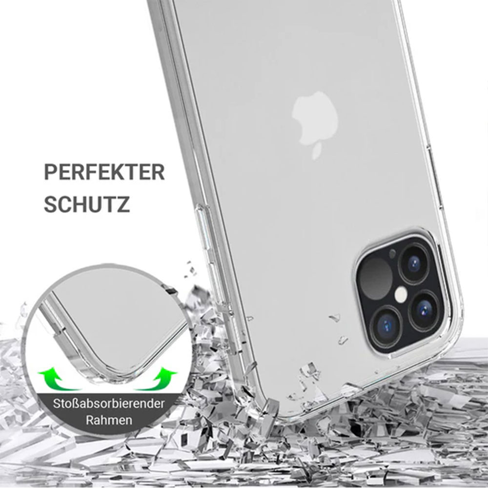 iPhone 16 Hybrid Hülle TPU Bumper   Acryl Rückseite Pankow (11086) - Transparent