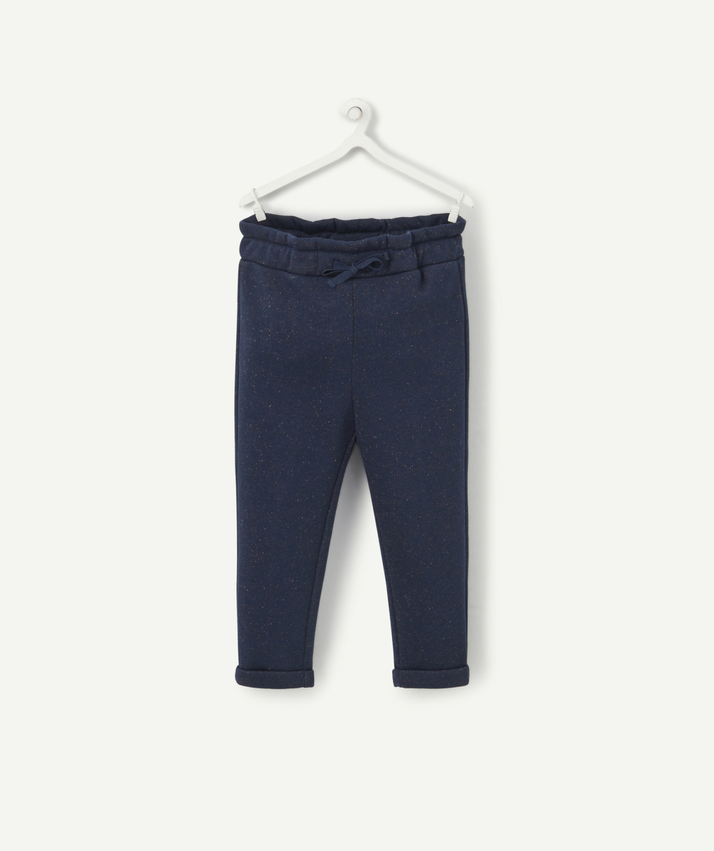 PANTALON DE JOGGING BLEU PAILLETÉ BÉBÉ FILLE EN FIBRES RECYCLÉES