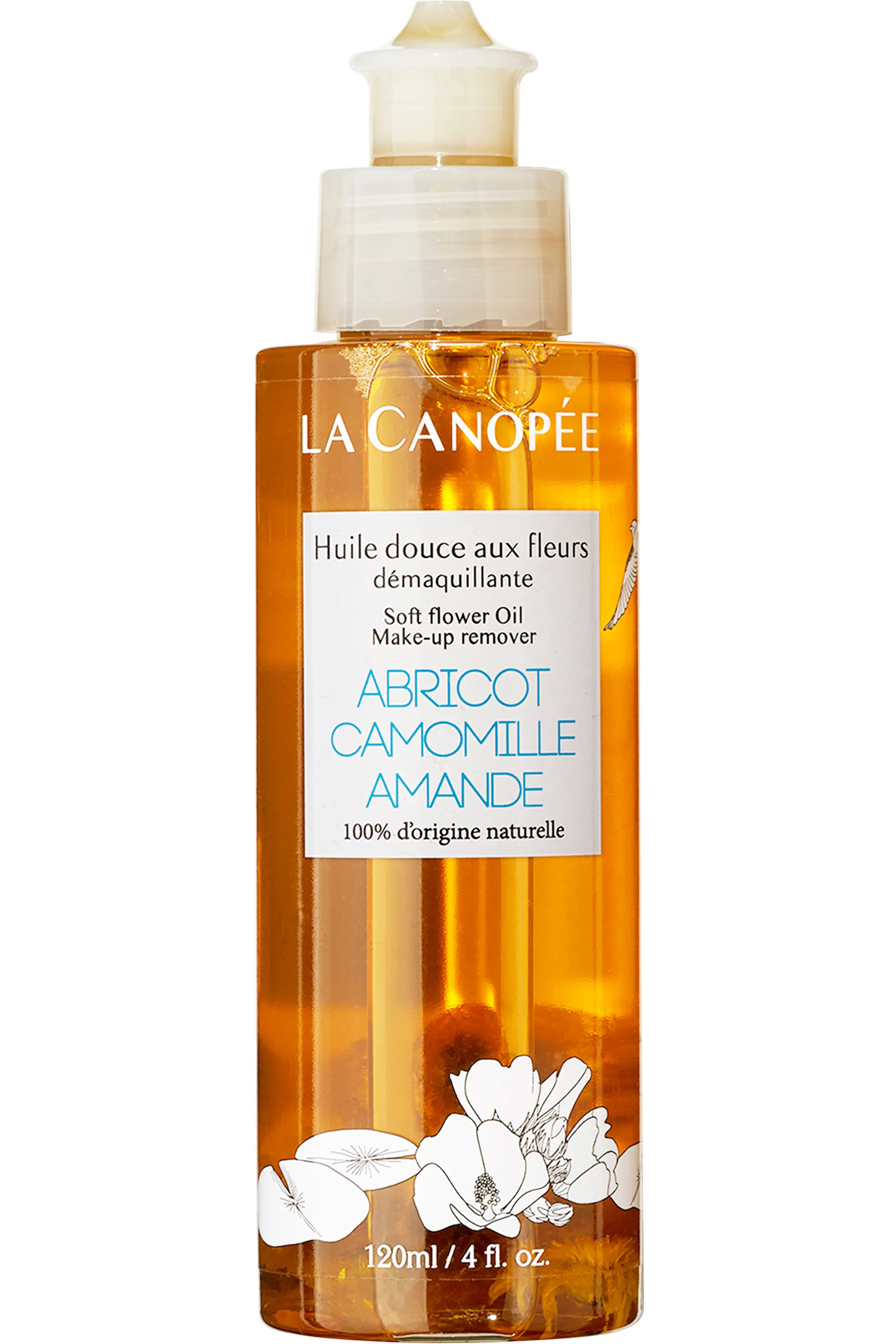 La Canopée Huile douce aux fleurs démaquillante-120 ml