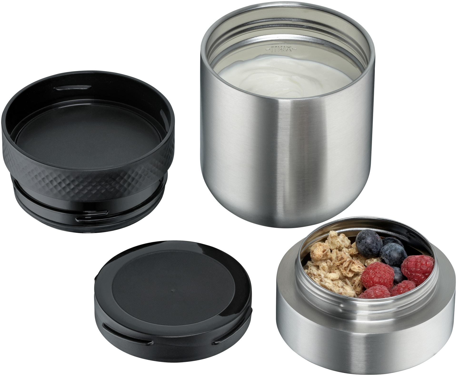 WMF Thermo Speisebehälter MY2GO 300+200 ml Edelstahl